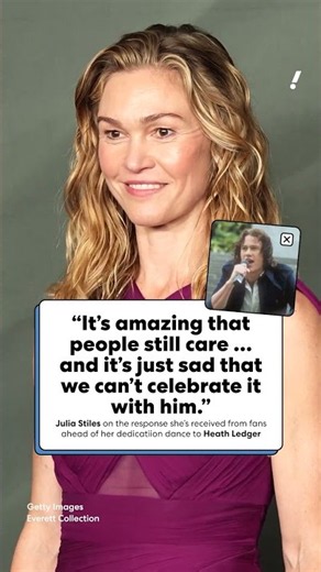 Julia Stiles didn't expect her 'Dancing With the Stars' tribute to Heath Ledger to hit her so hard