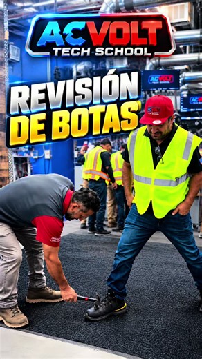 Revision de Botas #ACVoltTechSchool #SeguridadIndustrial #HVAC #EscuelaTecnica #acvolttechschool