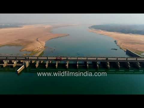 Scenic Naraj barrage Odisha captured in sweeping drone shots