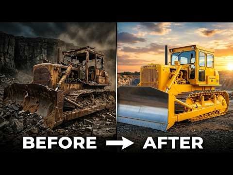 Abandoned 1959 Cat D8 Bulldozer LEFT to ROT in Collapsed Quarry — Full Restoration (Start to Finish)