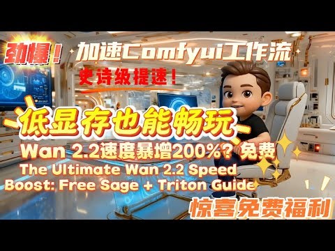 解锁Wan 2.2完全体：手把手部署Sage Attention 2.2 + Triton 3.5Wan 2.2速度暴增200%？免费Sage+Triton方案实测，低显存电脑也能畅玩AI视频