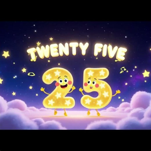 Twinkly Stars Number Song 🌟 | Learn Number 25 for Kids