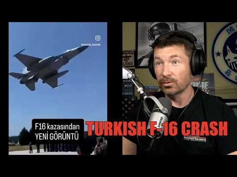 Turkish F-16 Crashes into Trees - Pilot Ejects