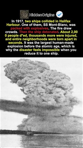 A Ship Explosion K*lled Nearly 2,000 People #darkhistory #history #historyfacts