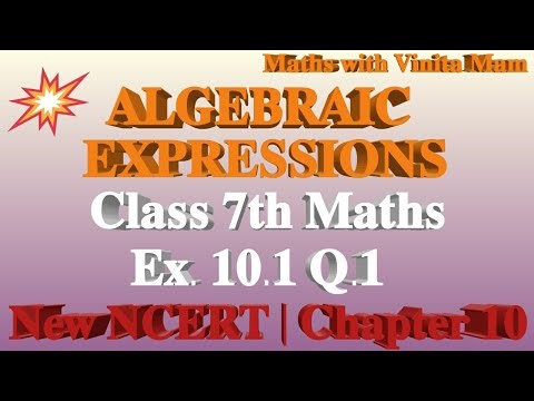🔹Algebraic Expressions Class 7 Maths Ex10.1 Q1 Identify Term Coefficient & Variable New NCERT Ch 10
