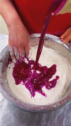 Putting Beetroot Into Gram Flour #shortsvideo