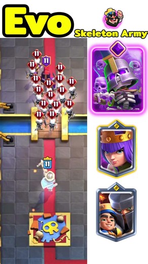 CLASH ROYALE: Evo Army Vs Archer Queen