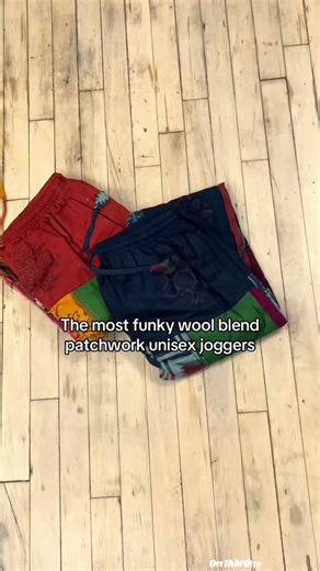 Wool Blend Patchwork Joggers for Winter Fashion
