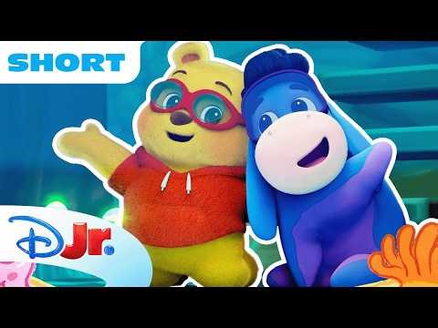 Eeyore has an Indoor Underwater Adventure! 🤿🩵 | Playdate with Winnie the Pooh | @disneyjr