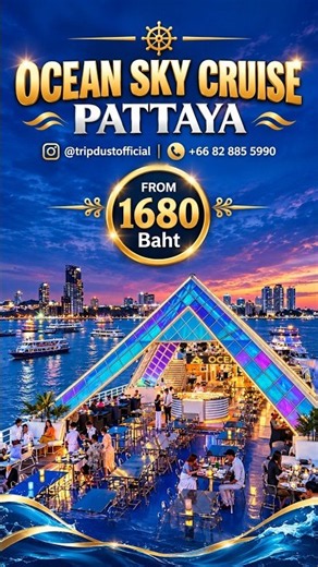 The Best Ocean Rooftop in Pattaya 🍸🌊 | Ocean Sky Cruise #pattayanightlife #thailandtravel