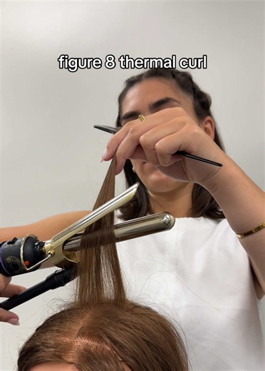 Figure 8 thermal curl TUTORIAL #cosmetology #curlingiron #beautyschool #salon #hair