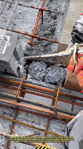 Applying Expanding Foam for Structural Gap Sealing #dailywork