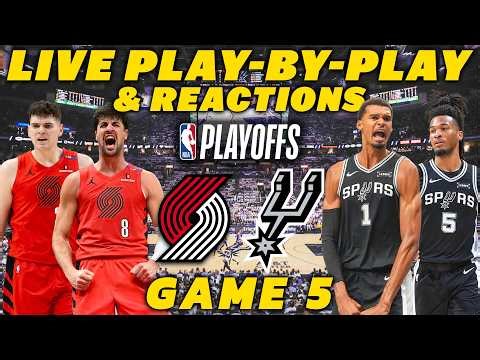 Portland Trailblazers vs San Antonio Spurs Game 5 | Live Play-By-Play & Reactions