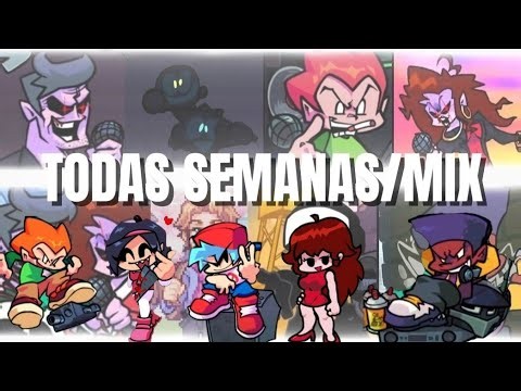 FNF - BF Mix|Pico Mix| Nene Mix|Darnell Mix|todas as músicas:Hard e Night (FNF mobile)