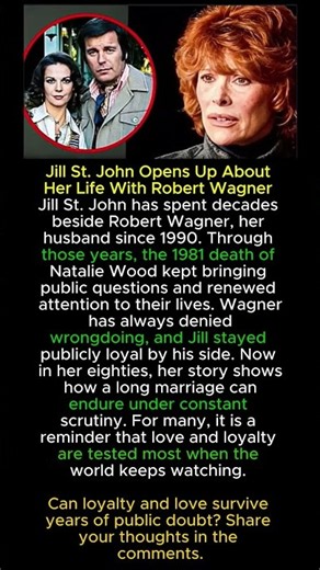 Jill St. John Opens Up About Her Life With Robert Wagner