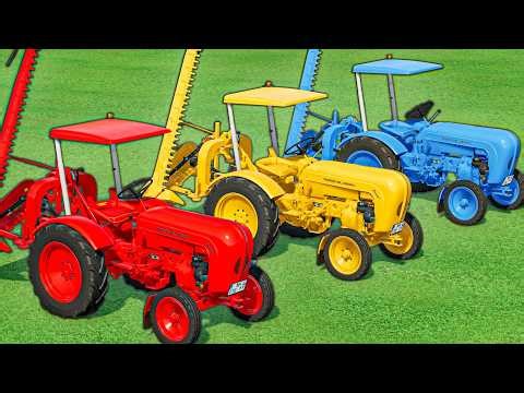 Mini Tractors Of Colors - MINI TRACTOR COLLECTION IN ACTION | Farming Simulator 22