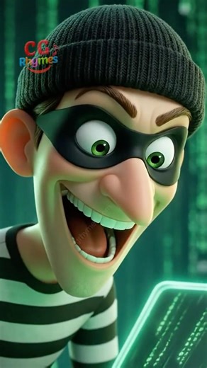 Watch out for Cyber Thief! | Stranger Danger Phone Safety | #police #kidssong #shorts