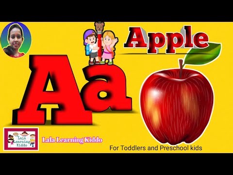 Alphabet Letter A for Apple! 🍎 Phonics Sounds & First Words for Toddlers , ABCD‪@LaLalearningkiddo‬