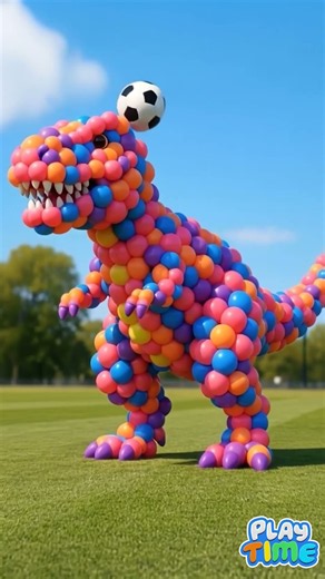 Mascot Balloon Dinosaur🎈 | Kids Learn To Play | Baby Cartoon Nursery Rhymes #shorts