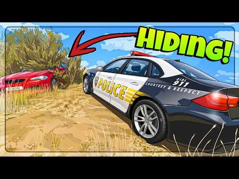We Must Use RANDOM Cars to Hide From The Police?! - BeamNG Drive!