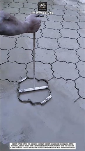 Concrete Pattern Cutting Tool Innovation Using Manual Guide For Clean Pavers #innovation