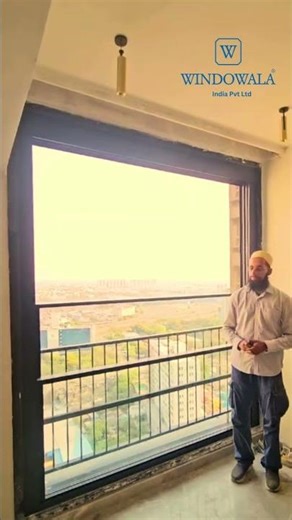 03 Panel Motorized Vertical Sliding Window