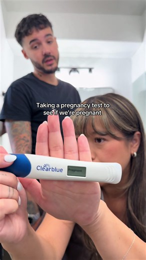 Taking a pregnancy test to see if we’re pregnant: honest reaction