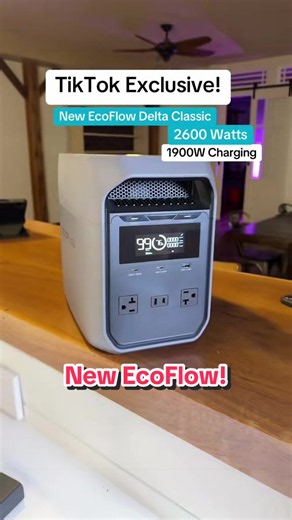 EcoFlow DELTA 3 Classic: 2600W Portable Power Station
