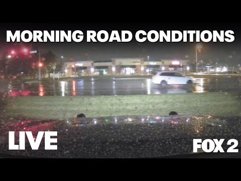 LIVE I Weather conditions as freezing rain moves into Southeast Michigan
