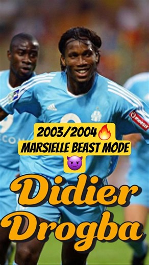 Didier Drogba 2003/04 Marseille Beast Mode 🔥 #fyp #liga1 #drogba #marseille #chelsea #cotedivoire