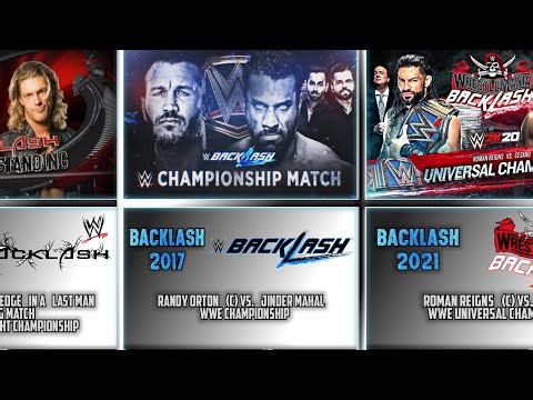 WWE Backlash Main Events list and Logos | WWE Backlash All Main events history