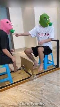 👽 Alien Family Tries Foot Rubber Band Punishment 😱 | Fun Gone Wrong #AlienFamily #funnychallenge