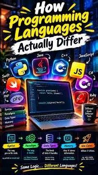 How Programming Languages Actually Differ 💻 | Python vs Java vs C++