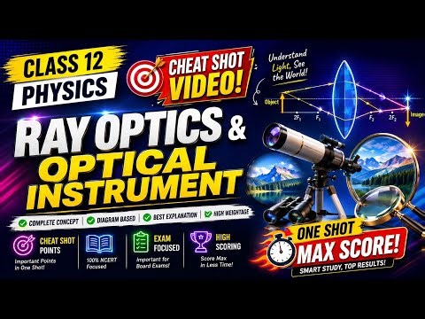 Ray Optics And Optical Instrument Physics Class 12 Cheat Shot For Board | NEET | JEE | Medical 