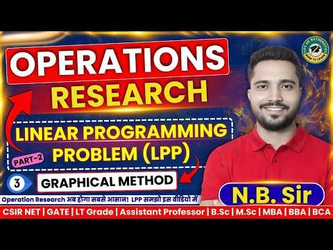 Operations Research | Linear Programming Problem | Graphical Method | Part 2 | CSIR NET, GATE Maths