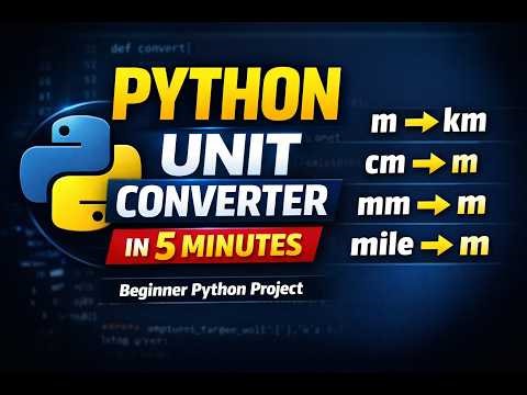 🐍 Build a Python Unit Converter 🚀 | Convert m → km, cm, mm & mile → meter | Beginner Python Project