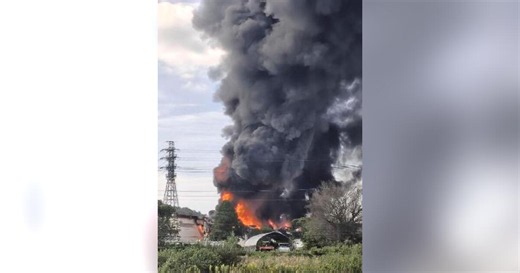 栃木で工場火災、全員無事　12日未明に出火