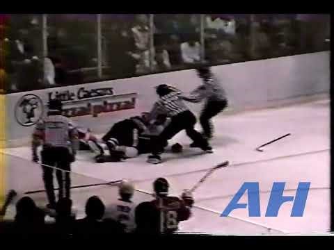 IHL Feb. 9, 1991 Steve Martinson,SD v Mike Colman,KC San Diego Gulls Kansas City Blades