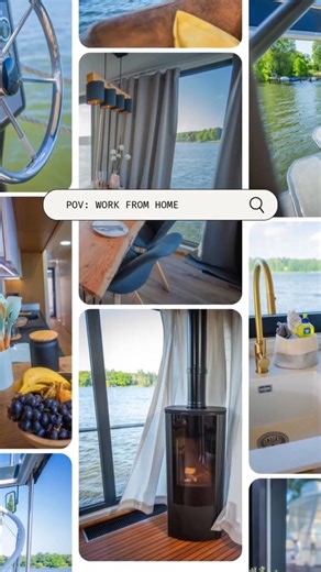 Work from home with a view #houseboat #yacht #boat #remotework