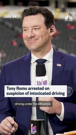 Tony Romo arrested on suspicion of intoxicated driving