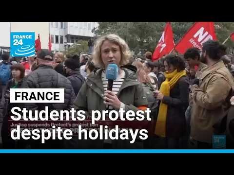 French students demonstrate again, despite school holidays • FRANCE 24 English
