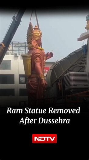 Hyderabad Officials Remove Lord Ram Statue Installed For Dussehra