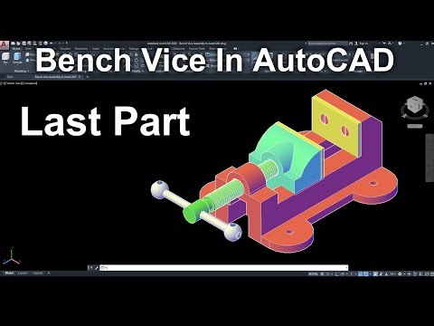 Bench Vice Assembly In AutoCAD | AutoCAD Bench Vice Assembly 