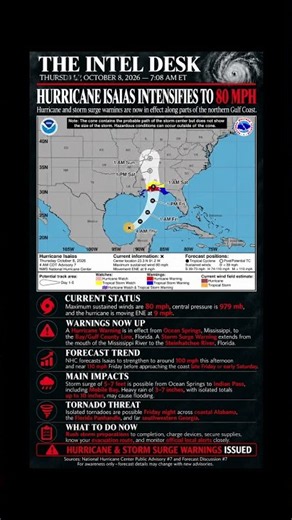 Hurricane Isaias Gulf Coast Alert: 110 MPH Forecast, Dangerous Storm Surge & Friday Landfall Threat