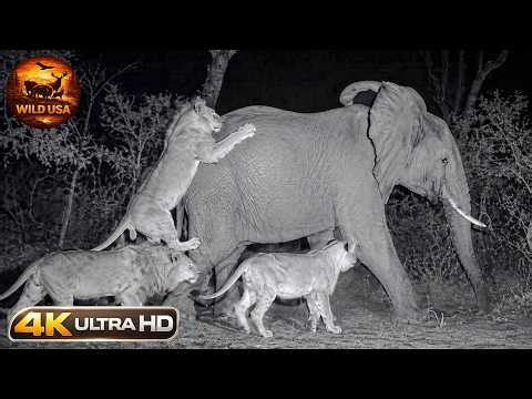 The Savanna Battlefield: Lion Prides And The Perilous Hunt For Elephants | nature animal documentary