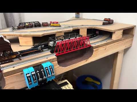 My N scale layout featuring BLI, Atlas, and Kato engines. 