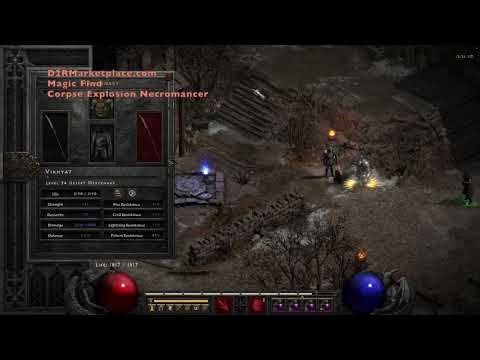 D2R: Basic Magic Find Necromancer Build +331% Magic Find +125 FCR