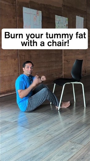 Melt Belly Fat with a Chair! #homeworkout #sixpack #fatloss #fitness #yoga #pilateschair