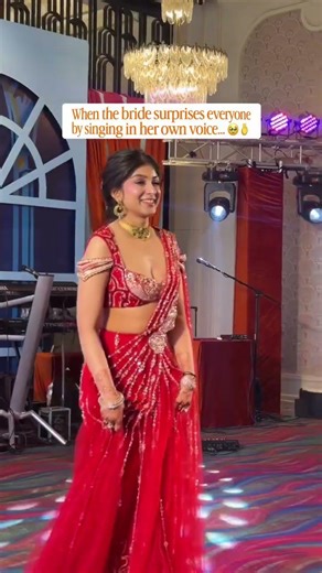 When the bride surprises everyone by singing in her own voice 🥺❤️ #wedding #shorts