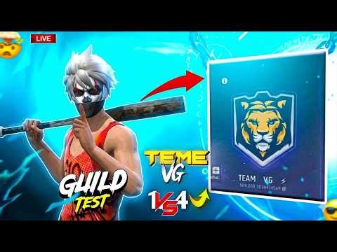 FREE FIIRE LVE 🔴TEAM VG GUILD TEST #freefire #guildtest #shortslive
